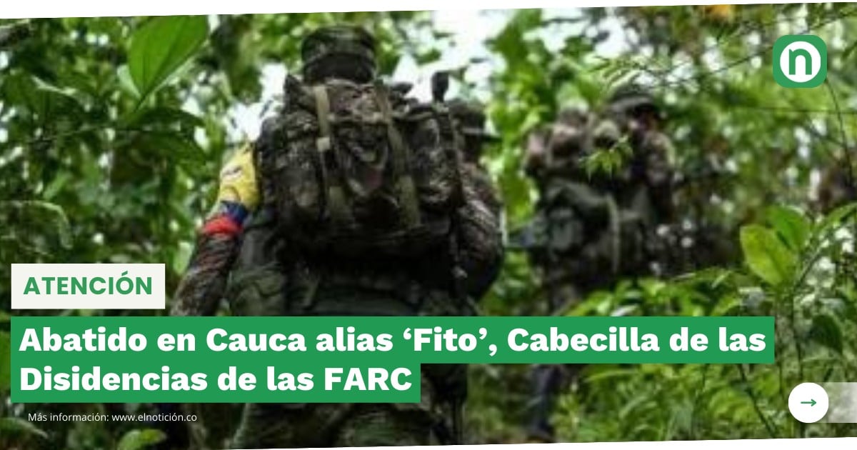 Abatido En Cauca Alias Fito Cabecilla De Las Disidencias De Las FARC