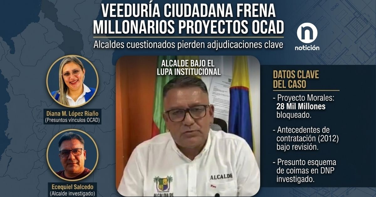Veeduría ciudadana frena millonarios proyectos OCAD Alcaldes cuestionados pierden adjudicaciones